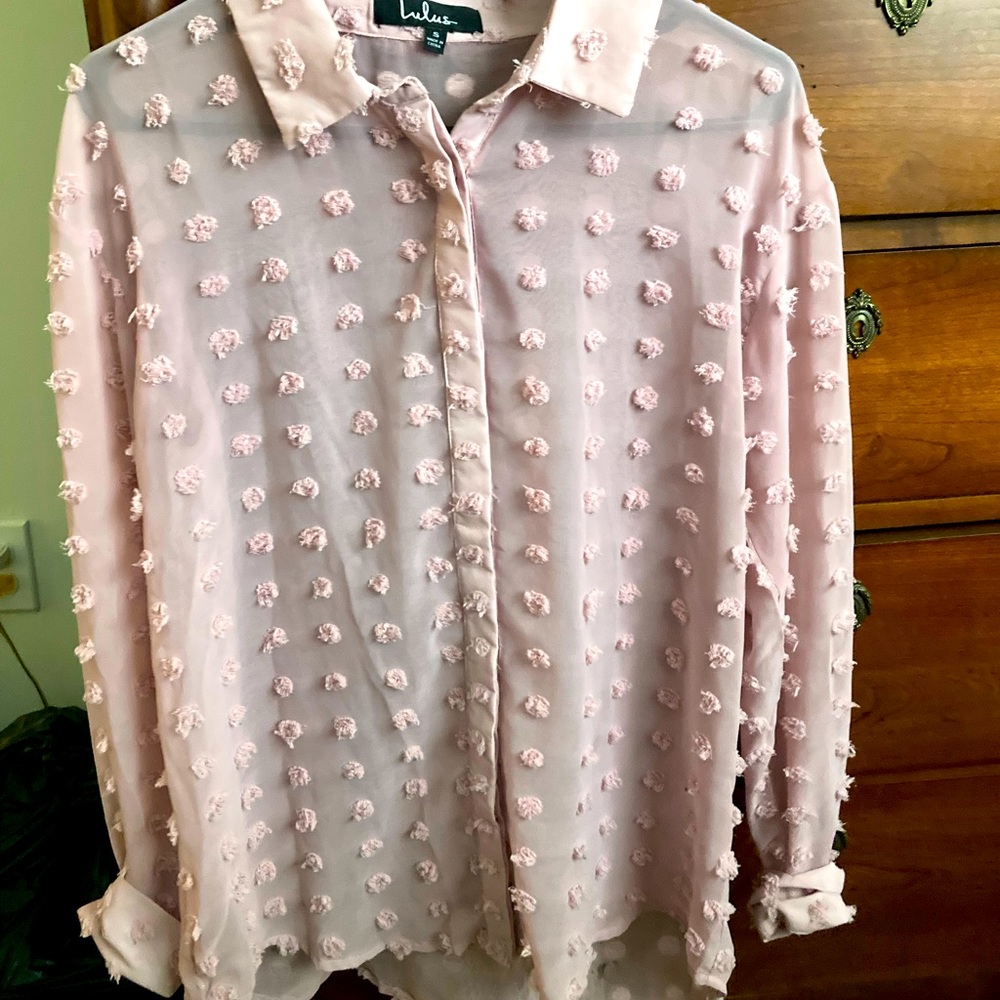 Practically brand new Lulus button up blouse